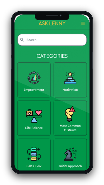 Ask Lenny app home screen